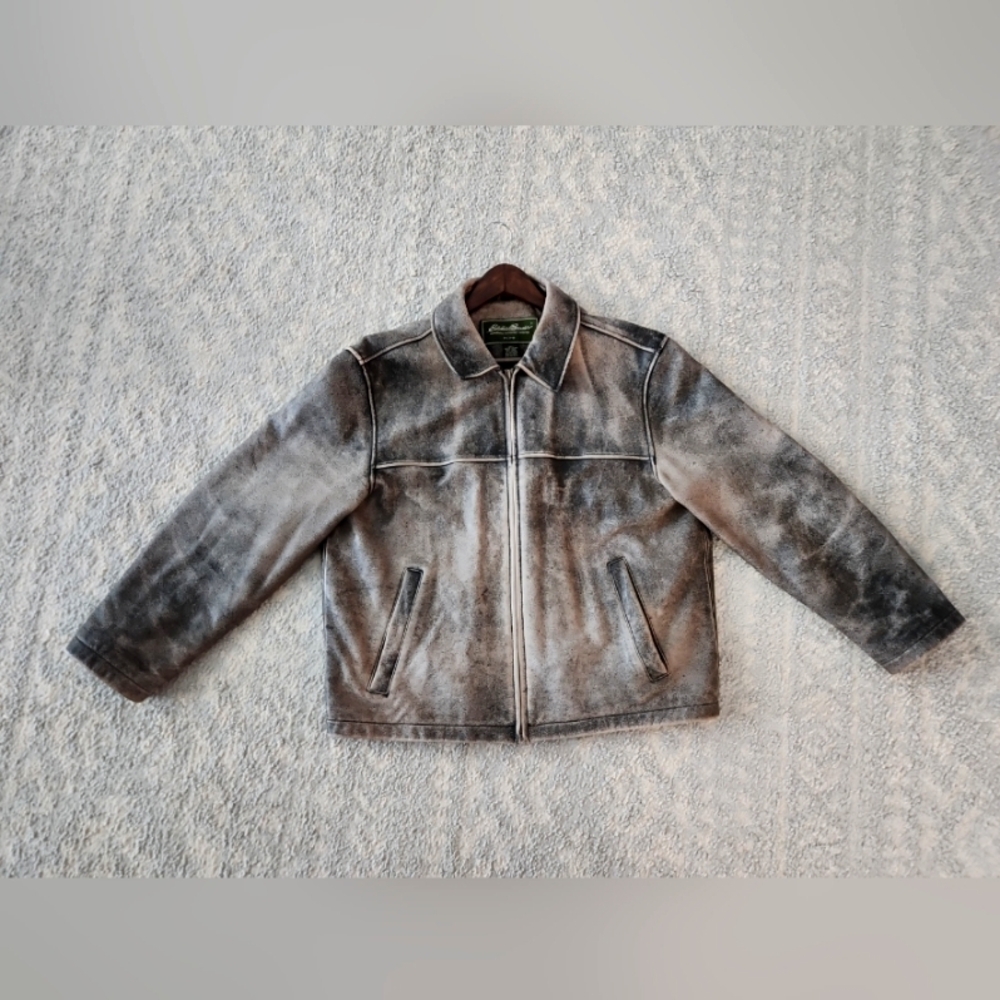 Men's Distressed Brown Leather Jacket